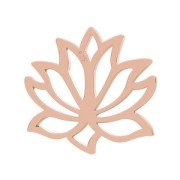 Pendente Fiore di loto 12 mm Argento 925 oro rosa x1|raw }}