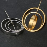 Anello forato in ottone per creazioni di bigiotteria20 mm dorato con oro fino x1