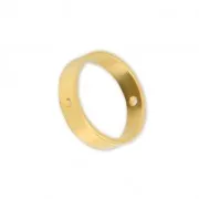 Anello forato in ottone per creazioni di bigiotteria16 mm dorato con oro fino x1