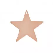 Stella in ottone liscia 20 mm oro rosa HQ x1