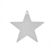 Stella in ottone liscia 16 mm rodiato x1