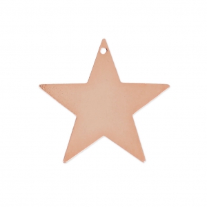 Stella in ottone liscia 16 mm oro rosa HQ x1
