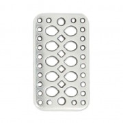 Distanziatore etnico 10 file 16x29 mm Placcatura argento antico x1