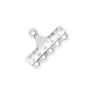 Distanziatore largo per bracciale 5 file 19.5 mm Placcatura argento antico x1