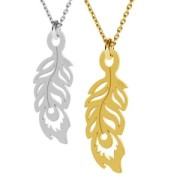 Ciondolo piume di pavone 20 mm Argento 925 Dorato con oro fino x1