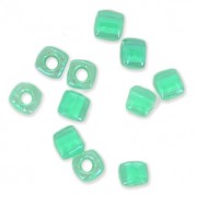 Cubi Miyuki mm. 1.8 SB18-0219 - Crystal Dark Mint Green Lined x10g|raw }}