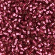 Miyuki Delica 11/0 DB1341 - Dyed Silver Lined Antique Dark Rose x8g