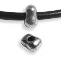 Passante matriochka per ciondoli mm. 5 Placcatura argento antico x1