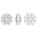 Cabochon PureCrystal 4678/G Solaris mm.  8 Jet x1