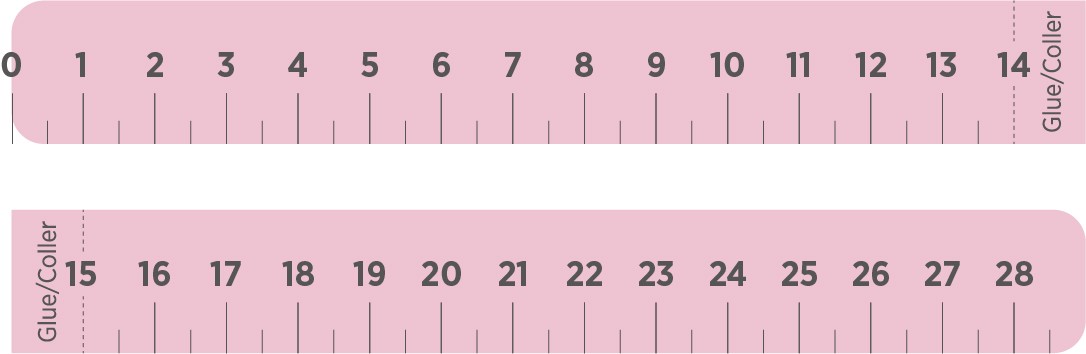 Schema Nastro stampabile per misurare la misura del tuo polso
