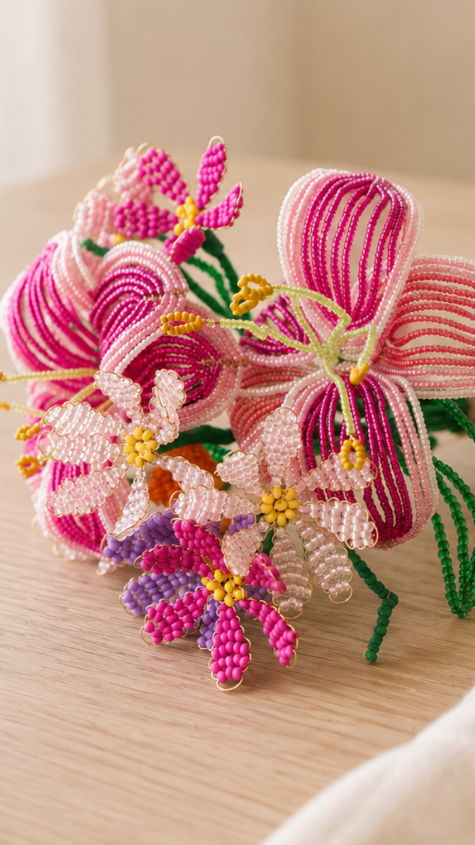 Schema Fiore di perle: cos’è il French Beading?