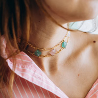 collier maille fantaisie