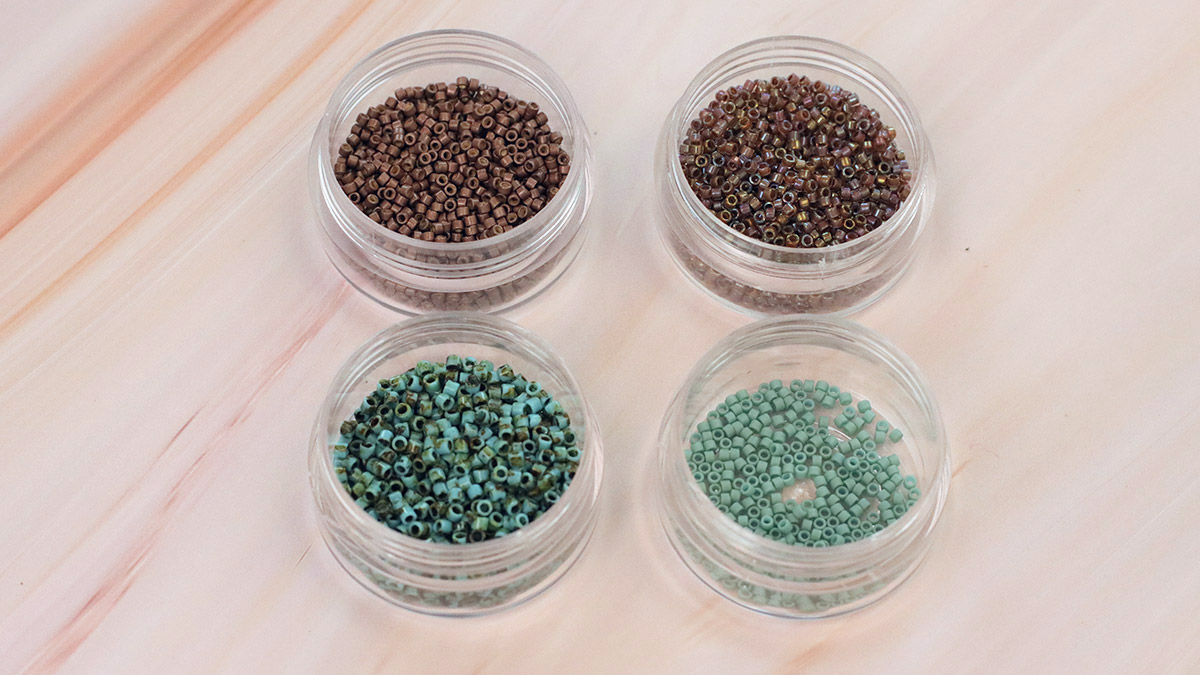 Perles Miyuki Delica Turquoise Picasso