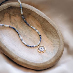 collier en pierres gemmes Lapis Lazuli