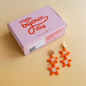 kit bijoux DIY boucles d'oreilles tiss&eacute;es