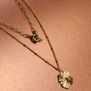 collier simple pendentif doré