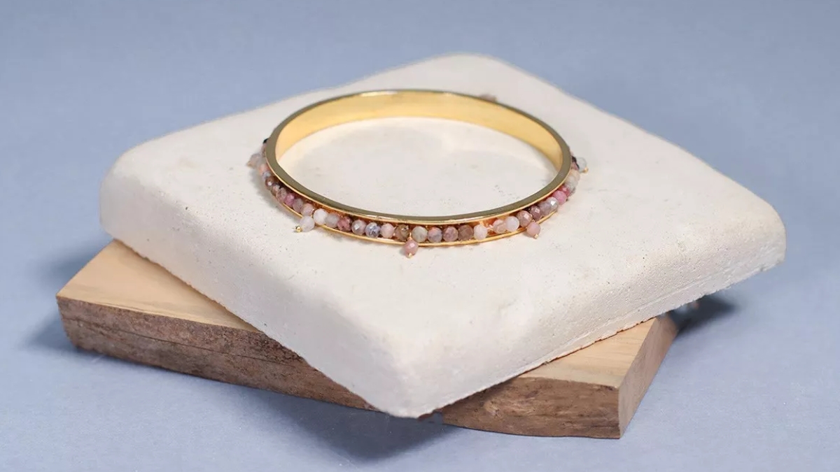 bracelet jonc pierre gemme