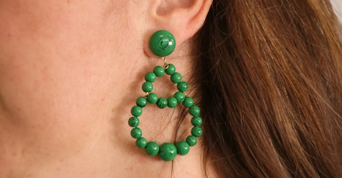 boucles d'oreilles vintage double anneau