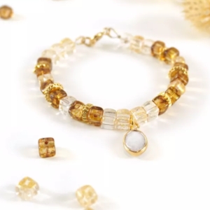 Bracelet perles en verre recyclé