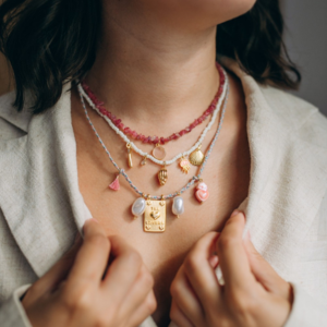 collier en Tourmaline rose