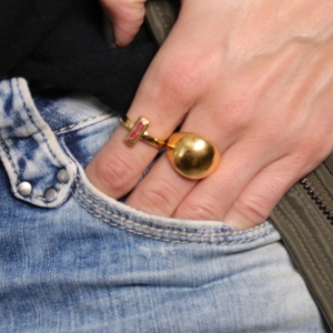 bague bombée effet bulle