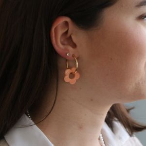 Boucles d'oreilles DIY avec perles fleur en résine