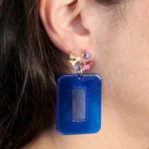 Boucles d'oreilles fantaisie colorées