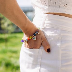 bracelet perles en céramique