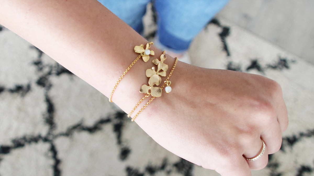 Braccialetti d'oro impilabili fai da te