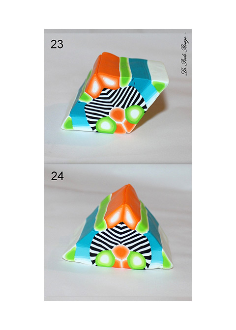 Canna caleidoscopio in argilla polimerica : Tappa 9 Canna caleidoscopio in argilla polimerica : Tappa 9