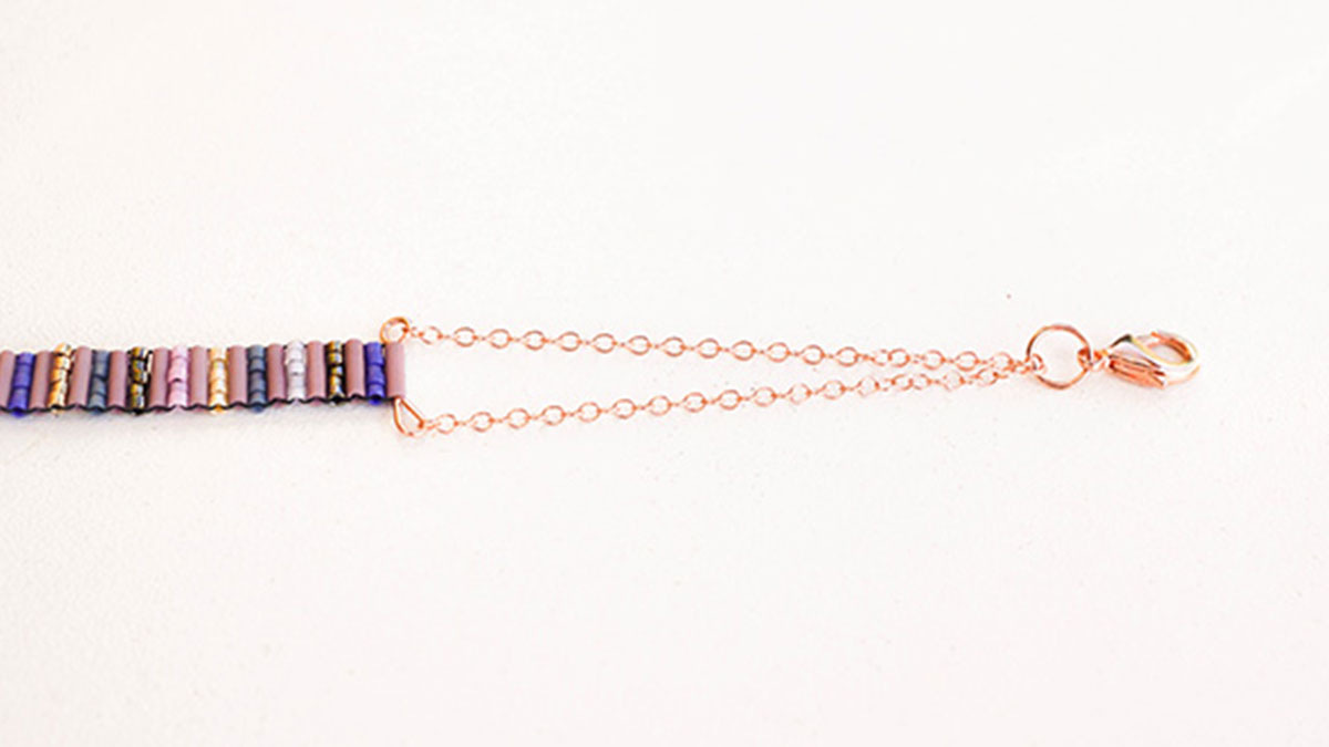 Bracelet with miyuki an buggles : Tappa 1