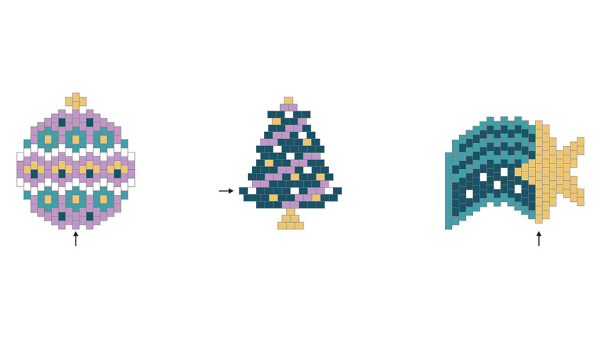 Schema Perline Miyuki per tessere i regali di Natale per gli ospiti