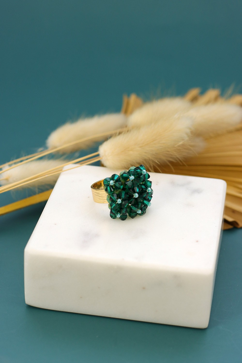 Schema Anello quadrato Tuto 9 fiori in coppe di cristallo puro Schema Anello quadrato Tuto 9 fiori in coppe di cristallo puro