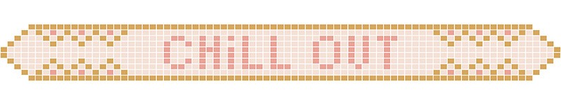 Schema Braccialetto di perle Miyuki con messaggio Chill out