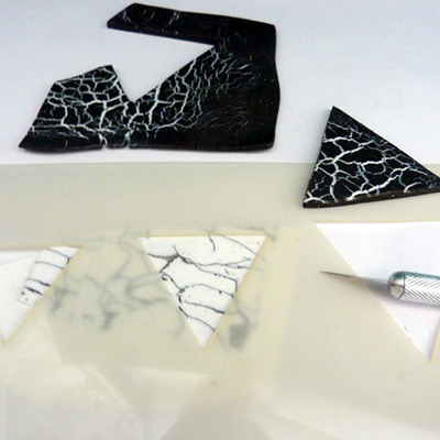 Pendente imitazione marmo in pasta polimerica : Tappa 2