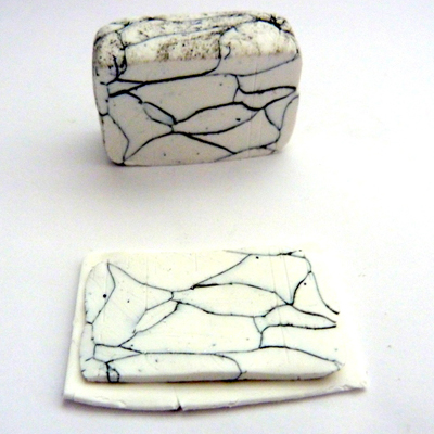 Orecchini in pasta polimerica effetto marmo con nappine : Tappa 1