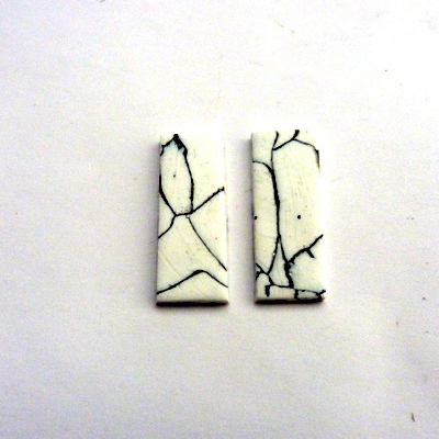 Orecchini in pasta polimerica effetto marmo con nappine : Tappa 2