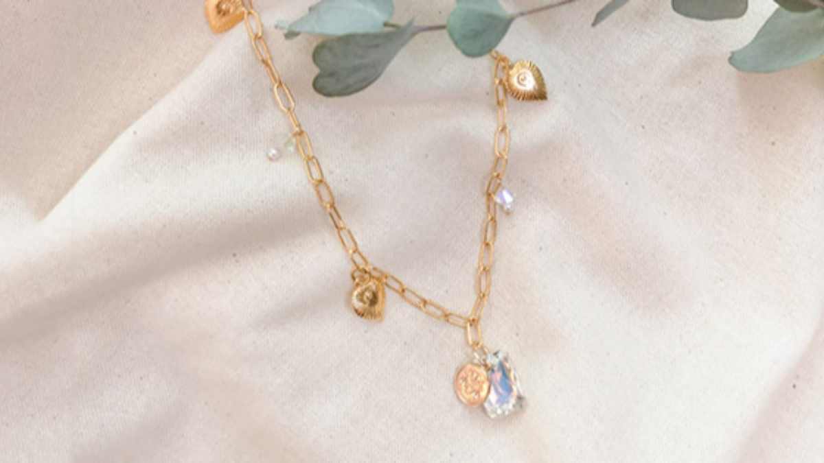 Schema Collana con pendente PureCrystal e ciondolo con segno zodiacale Schema Collana con pendente PureCrystal e ciondolo con segno zodiacale