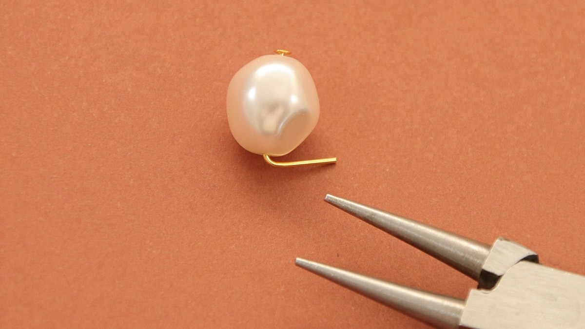 Orecchini barocchi con perle PureCrystal e foglia d'oro : Tappa 2