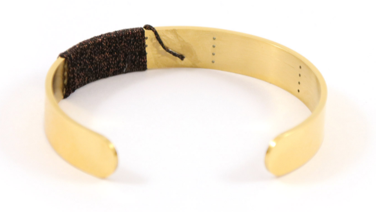 Bracciale chic Miyuki perline e fili d'oro in acciaio inossidabile lucido : Tappa 2