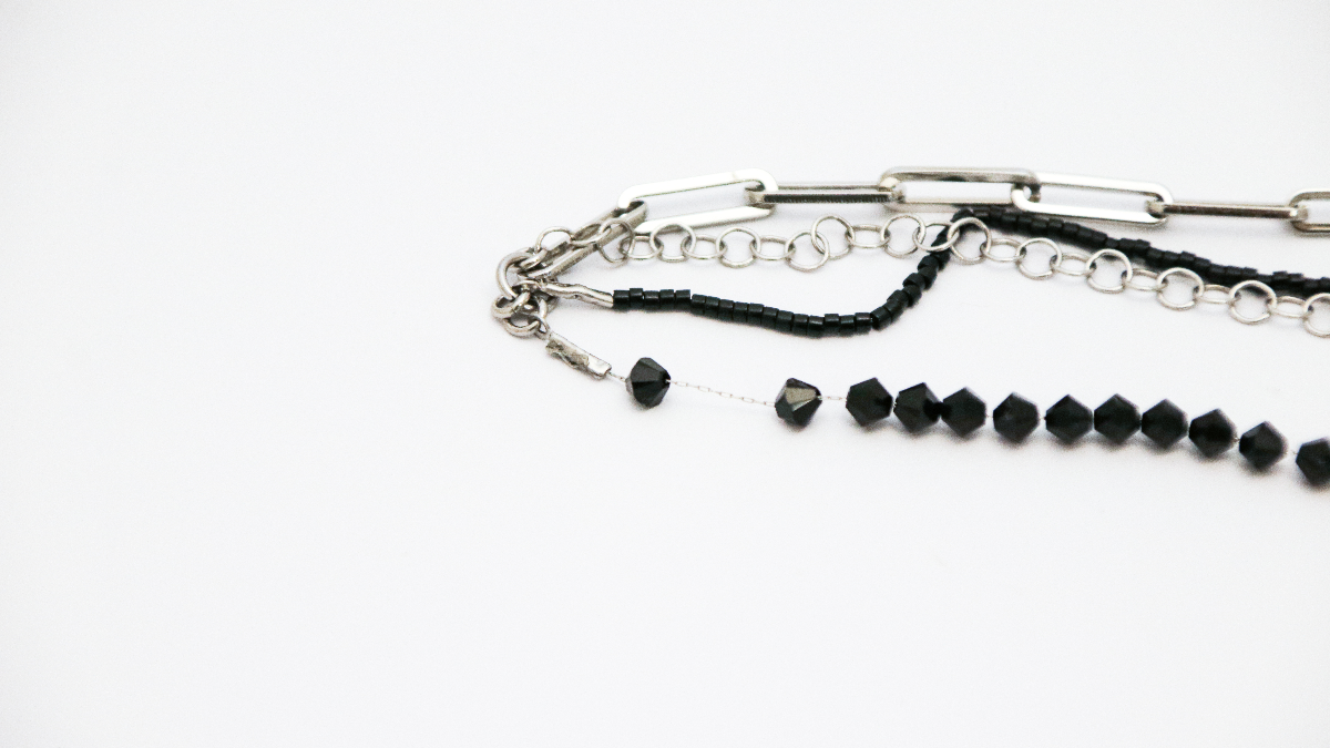 Bracciale multirank in acciaio inossidabile, prelibatezze Miyuki e trottole PureCrystal : Tappa 4