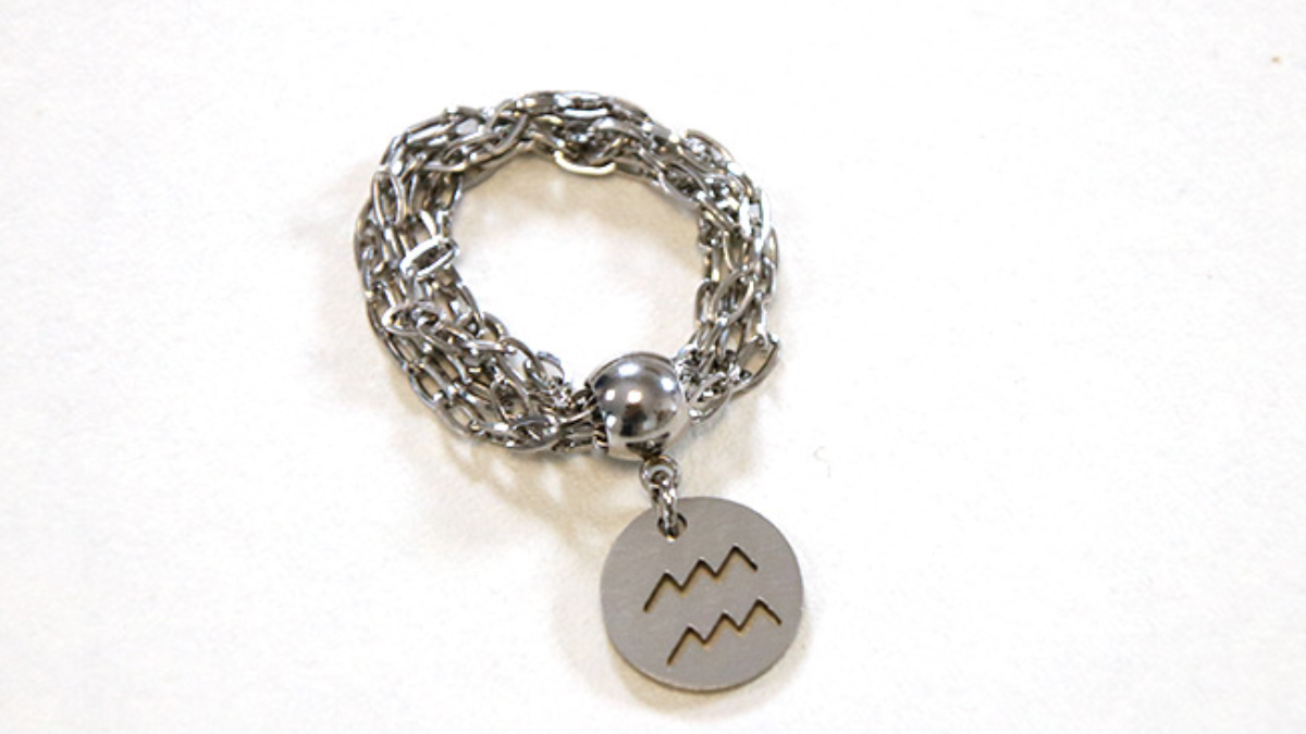 Anello a catena multifila in acciaio inossidabile e ciondolo : Tappa 4