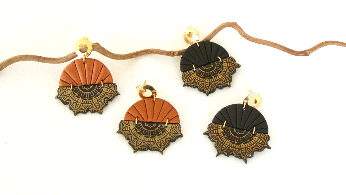 Schema Orecchini etnici e raffinati in argilla polimerica Schema Orecchini etnici e raffinati in argilla polimerica