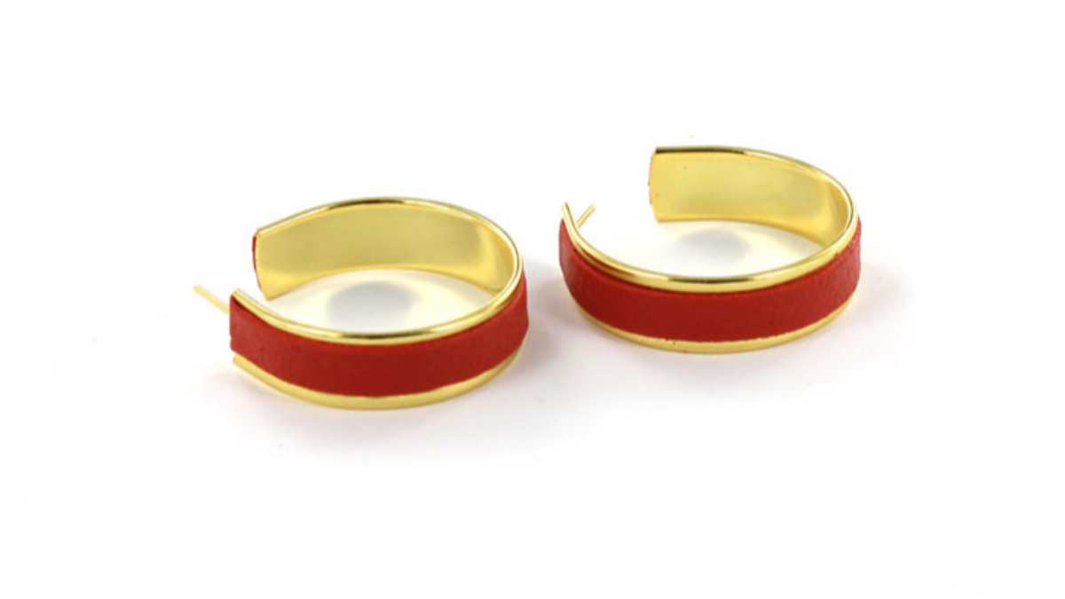 Orecchini a cerchio in pelle Fimo : Tappa 2