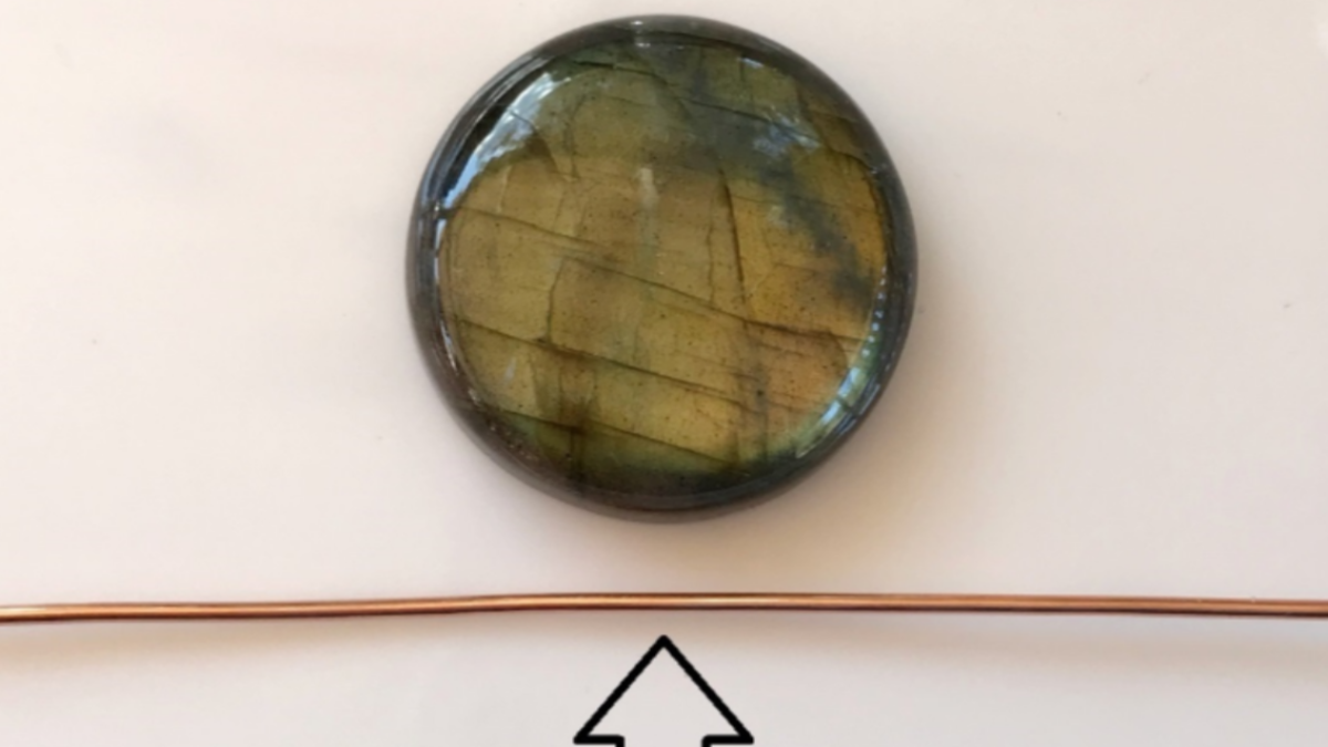 Set di pendenti in pietra preziosa con filo di rame : Tappa 1