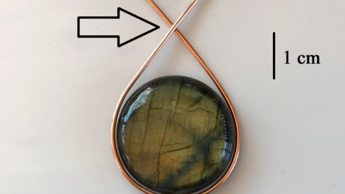 Set di pendenti in pietra preziosa con filo di rame : Tappa 2