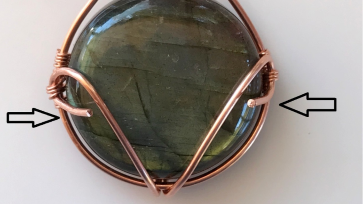 Set di pendenti in pietra preziosa con filo di rame : Tappa 28