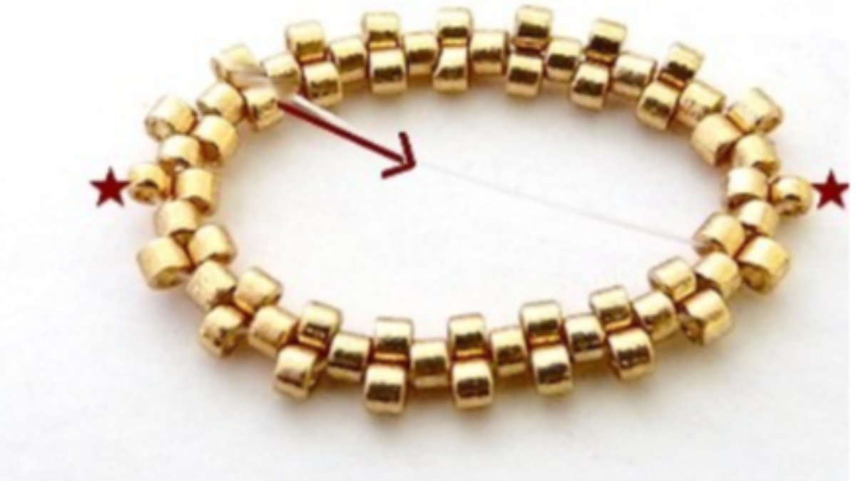 Accessorio borsa, angelo perla pompon con perle Athos di Puca : Tappa 4