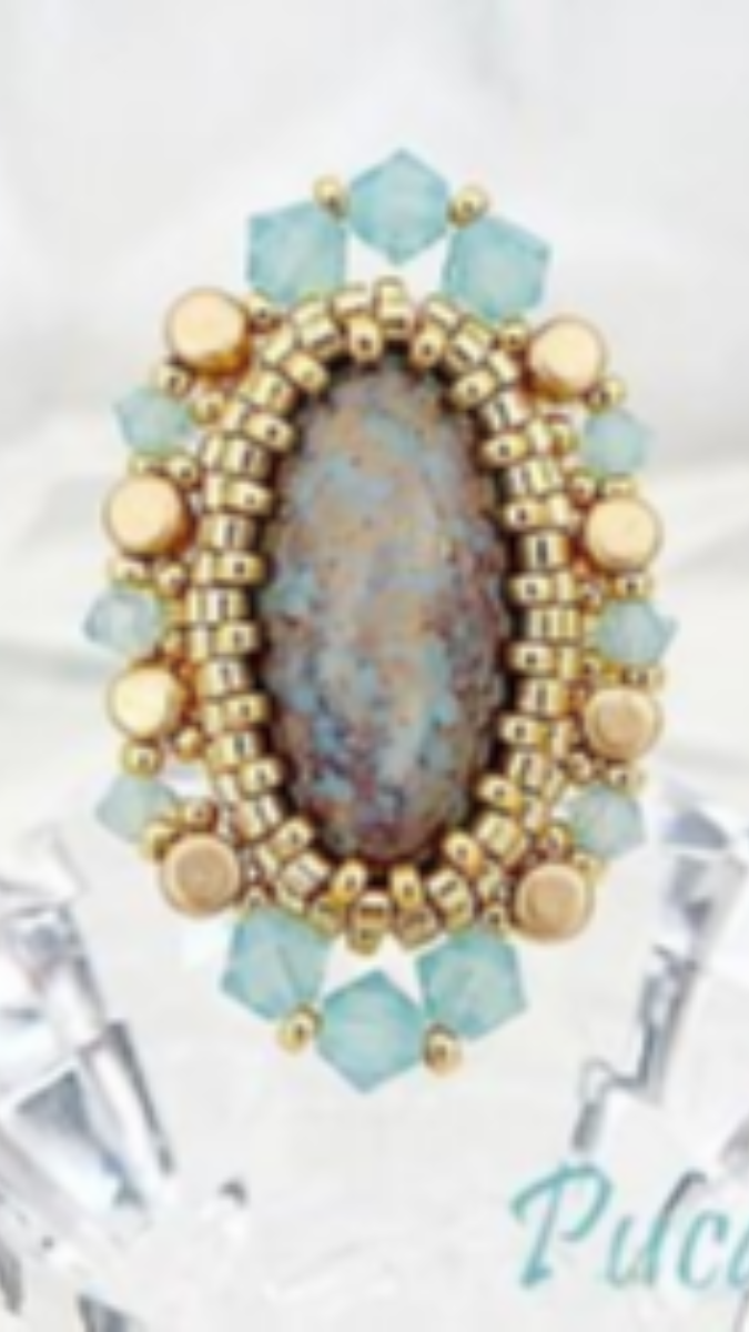 Schema Perline di vetro Ann Ring Athos di Puca