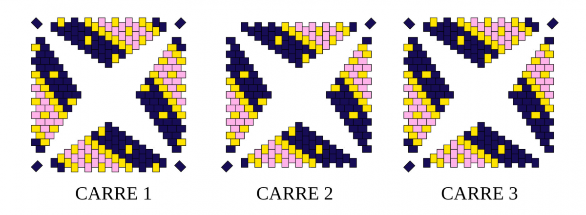 Schema Stelle di Natale in 3D in tessuto peyote con perline Miyuki Schema Stelle di Natale in 3D in tessuto peyote con perline Miyuki